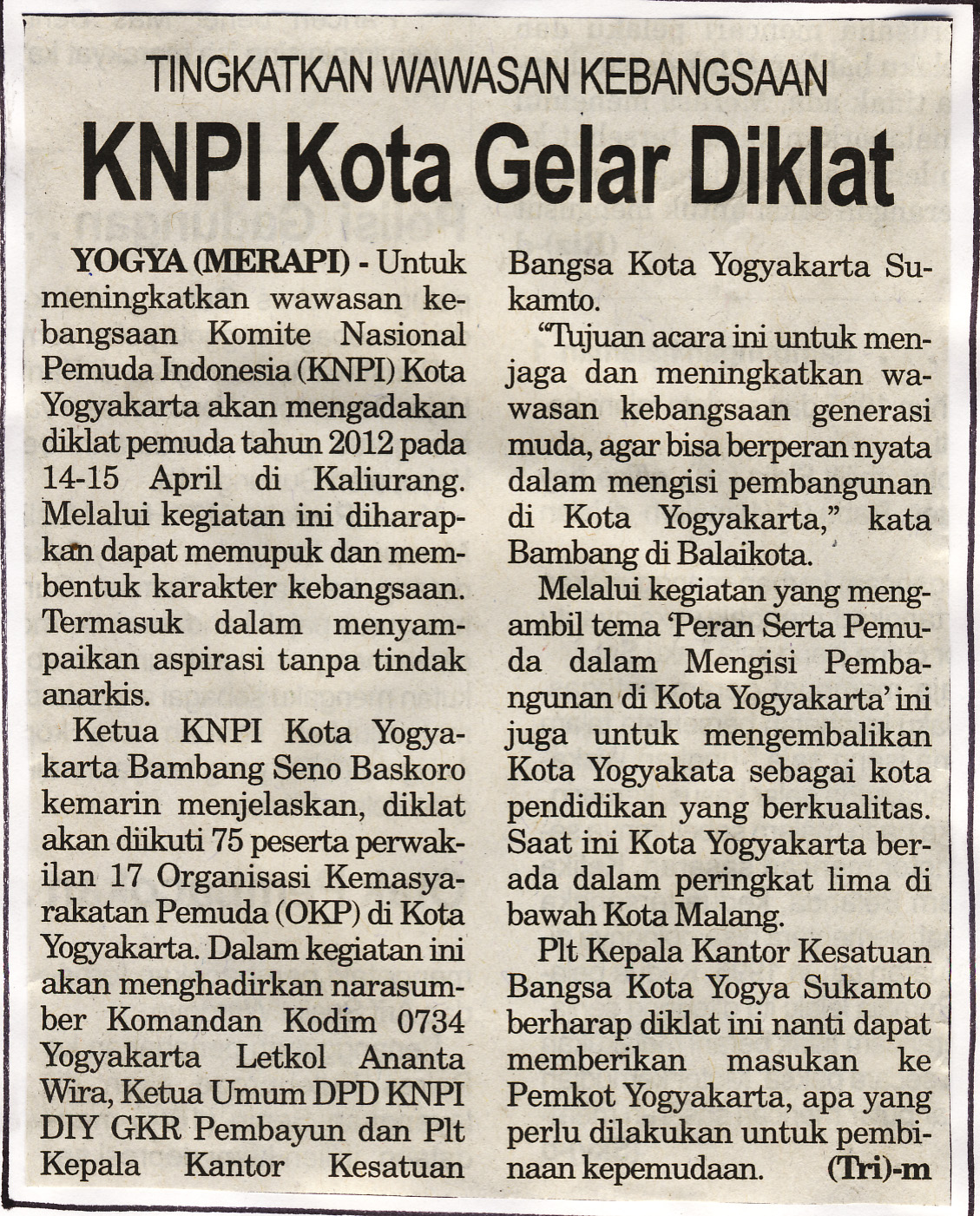 Kliping jogja terbaru